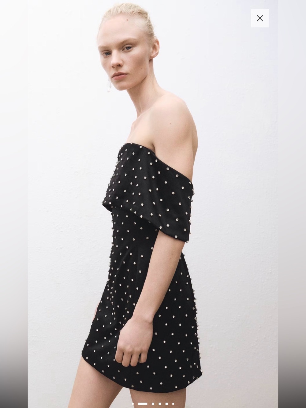 MANGO Selection (Premium Selection) STRAPLESS DRESS WITH SHINY DETAILS